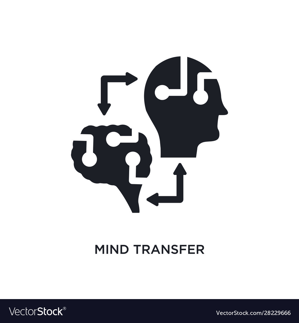 Mind transfer isolated icon simple element from