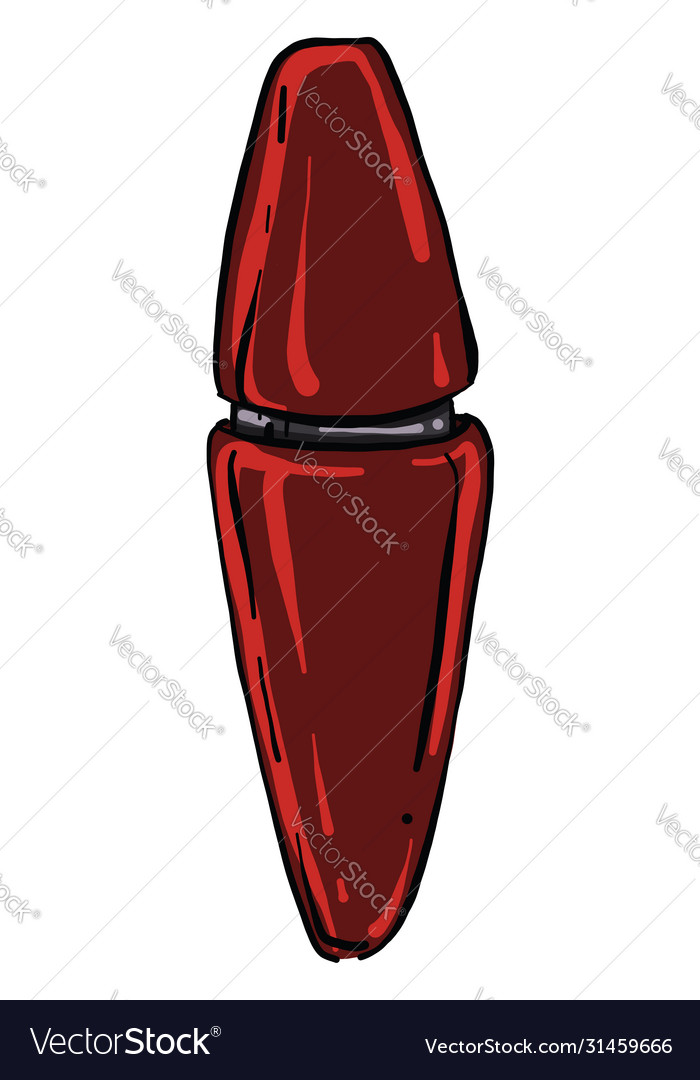 Red mascara on white background