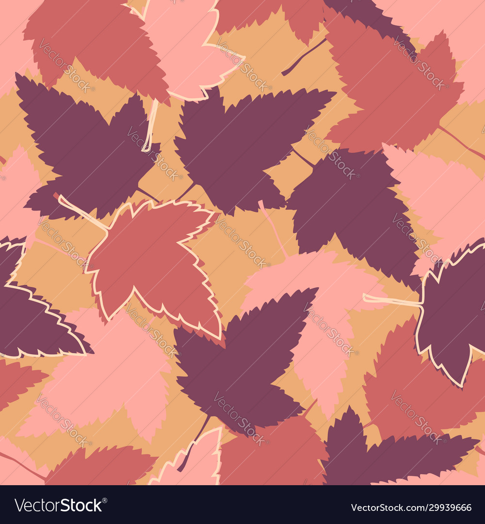 Seamless pattern with maple leaves fabric texture vector image Seamless pattern with maple leaves fabric texture