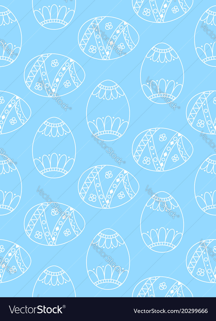 Seamless simple pattern with easter eggs