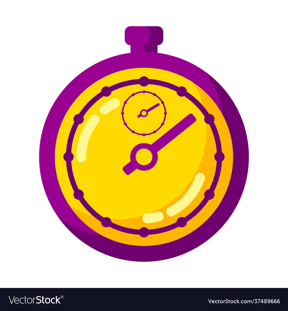 Timer clock stylized icon vector image Timer clock stylized icon