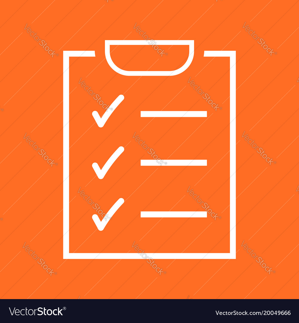 To do list icon checklist task in flat style