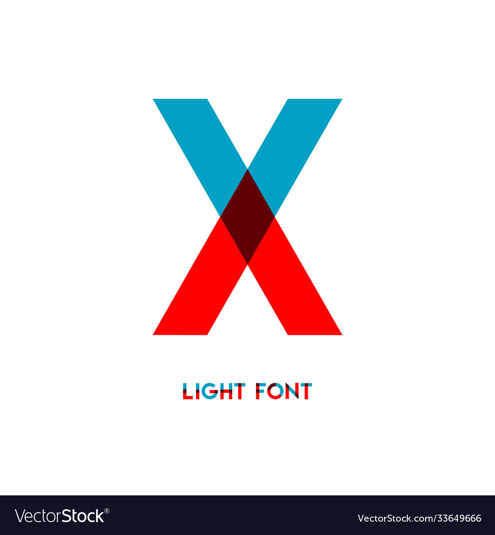 X light font template design