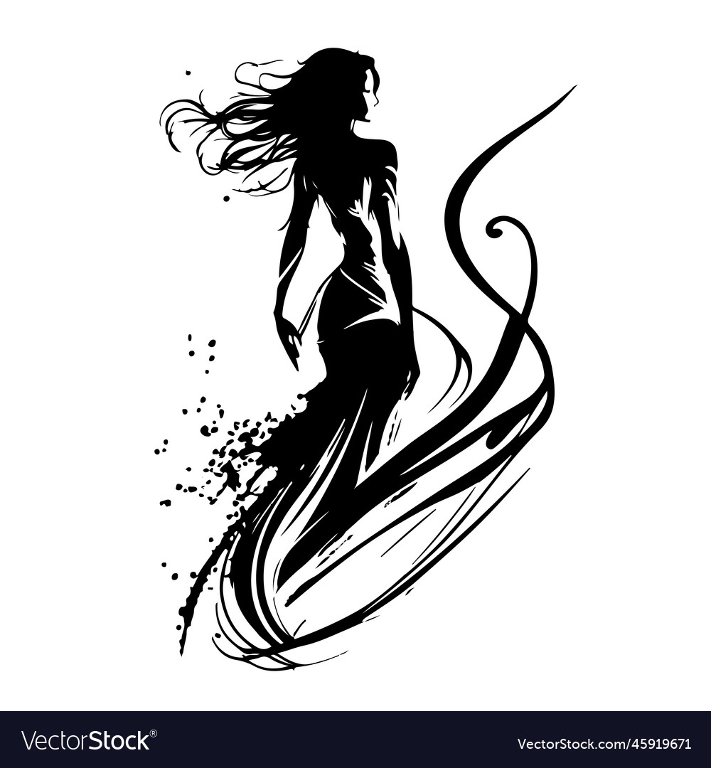 Abstract of a beautiful woman Royalty Free Vector Image