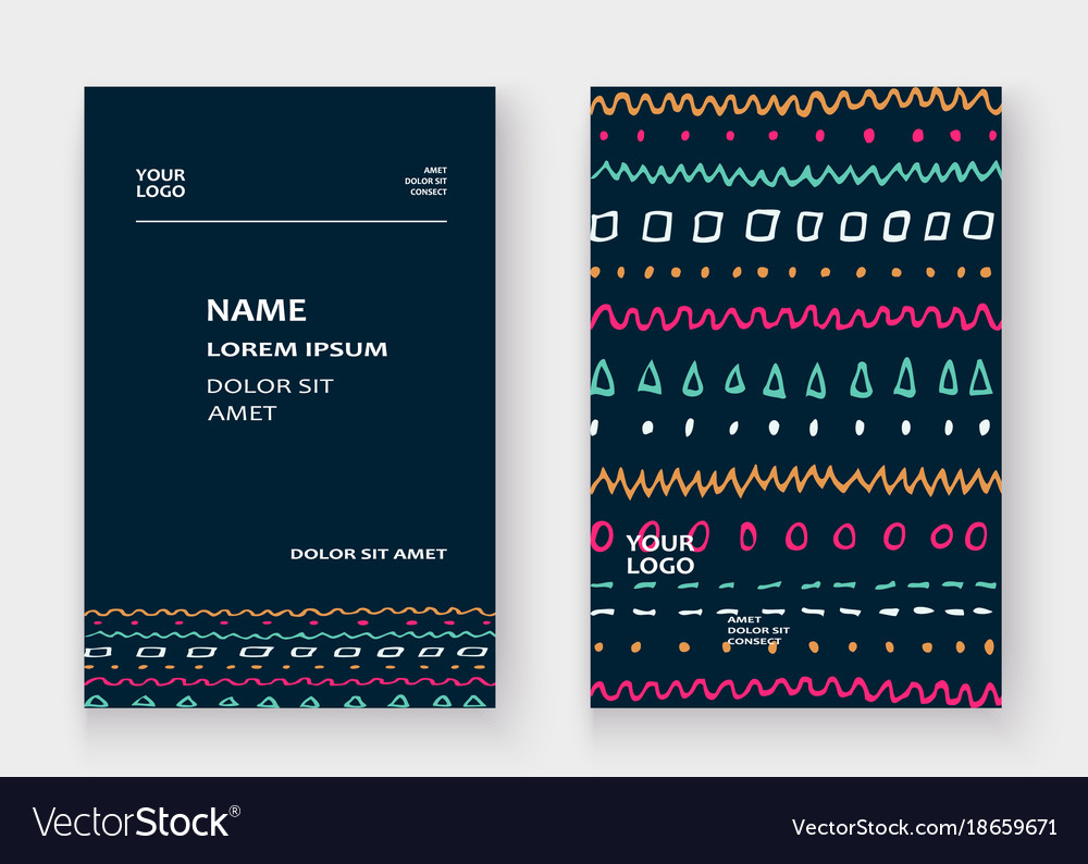 Abstract pattern with color hand drawn strokes