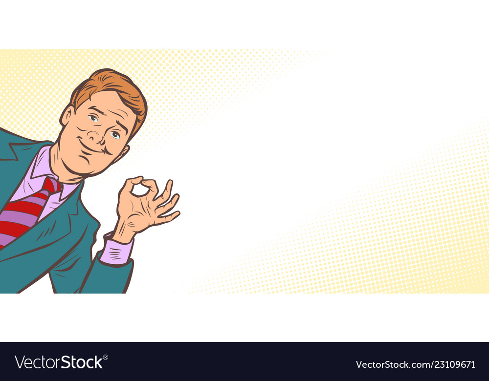 Geschäftsmann mit OK Gesture