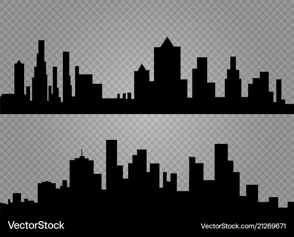 City skyline urban landscape Royalty Free Vector Image