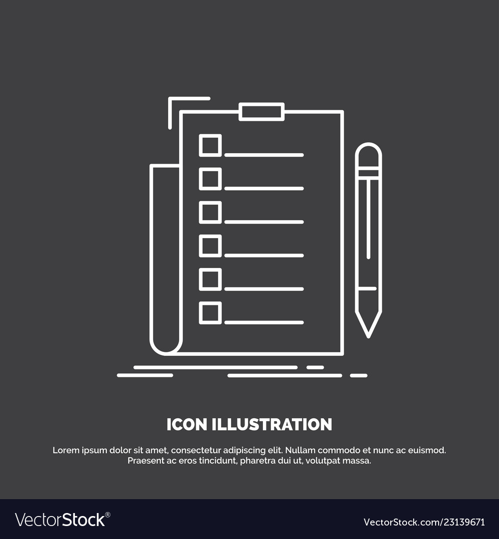 Expertise checklist check list document icon line