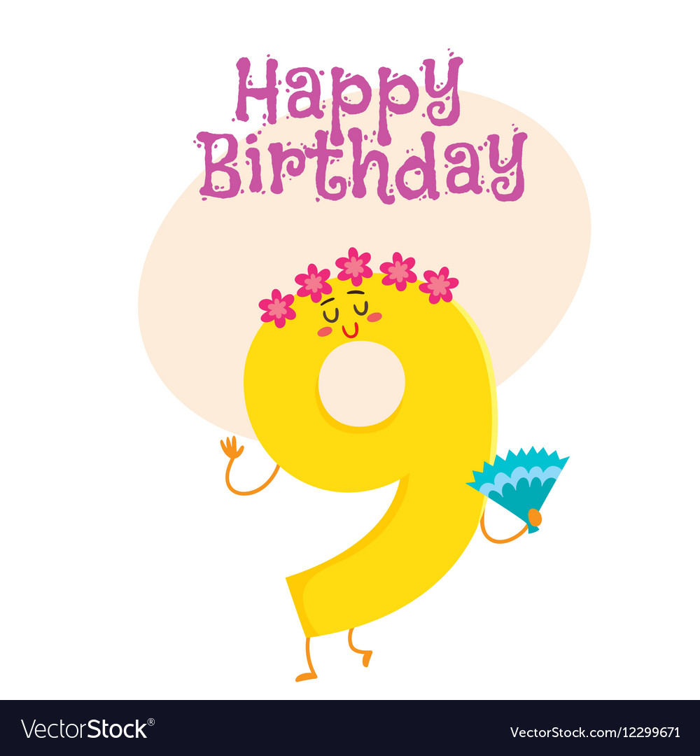 Happy birthday greeting card design