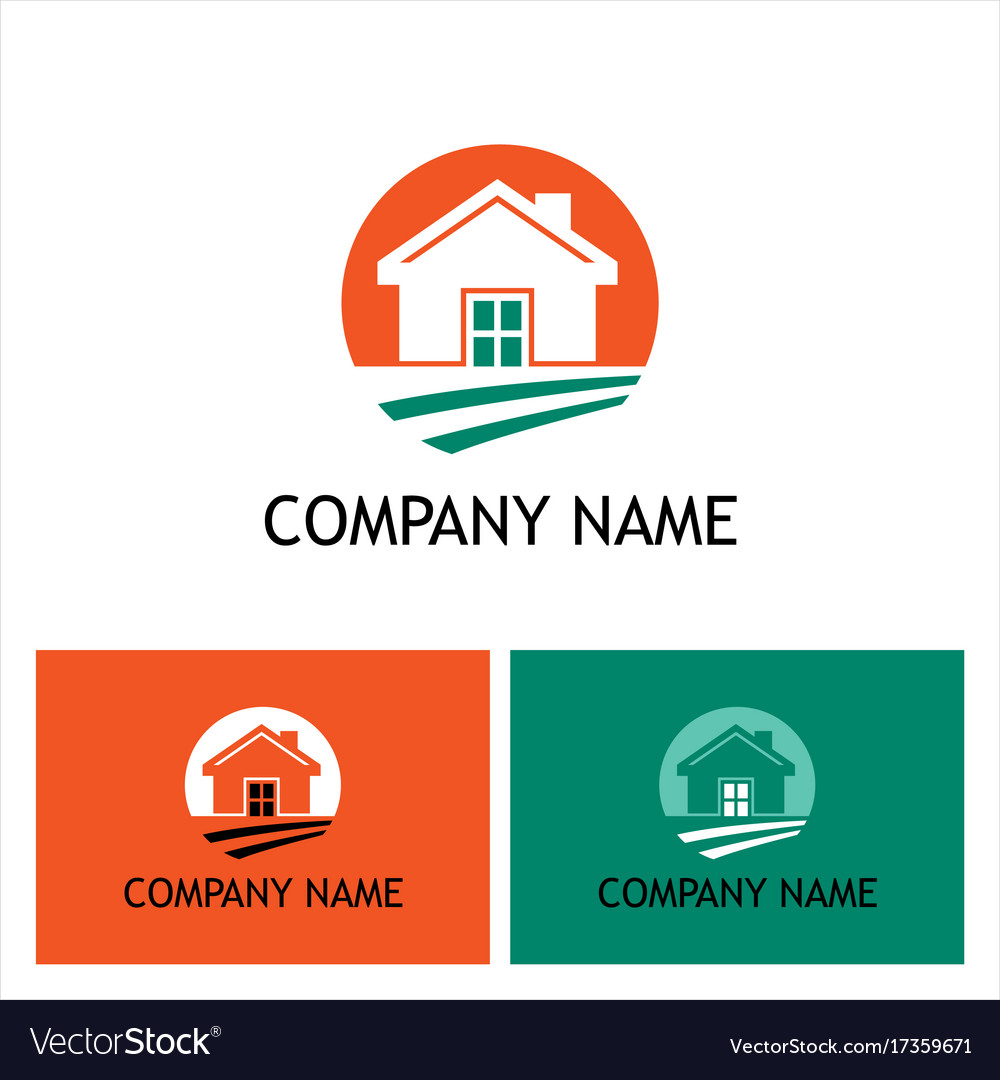 Home realty company logo Royalty Free Vector Image