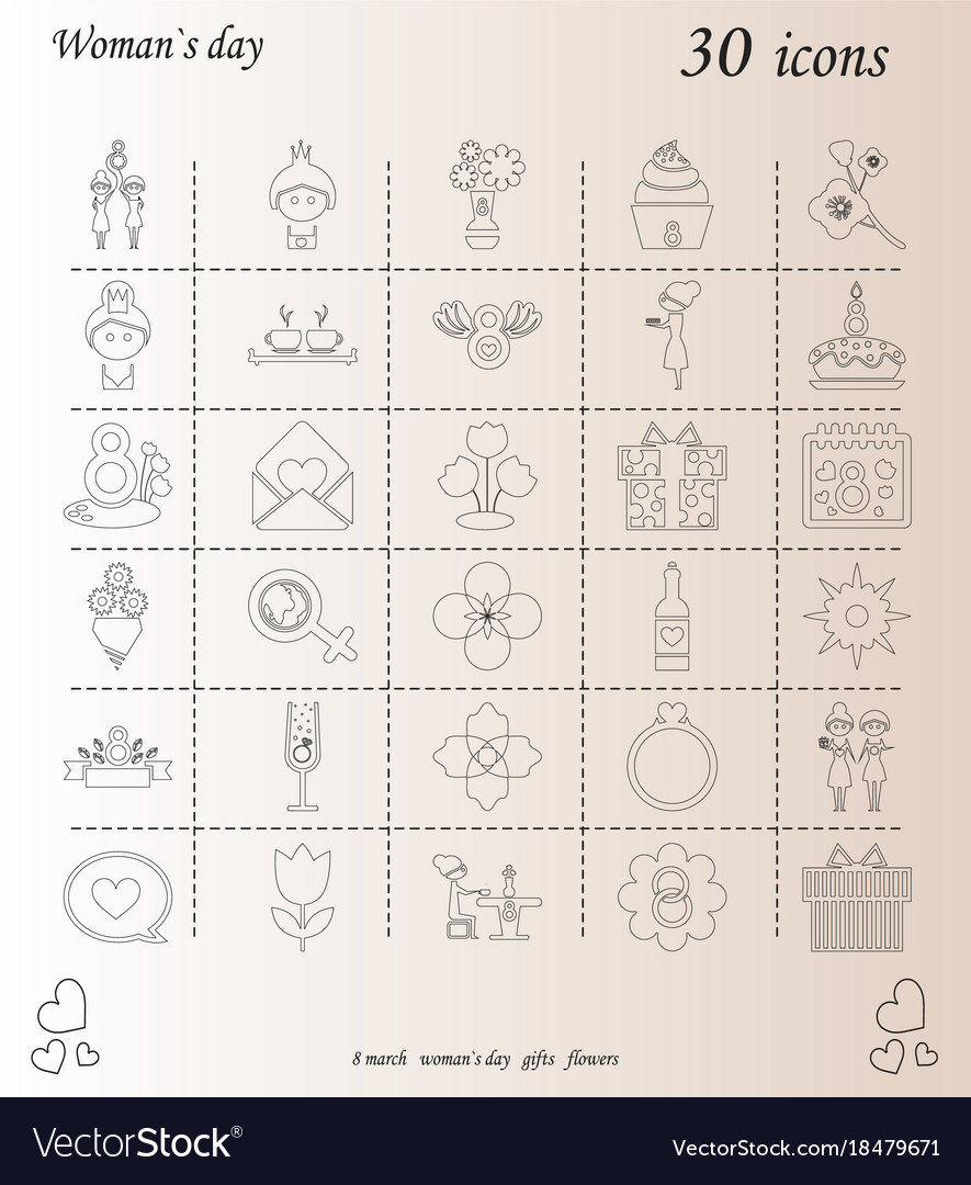 Ich liebe dich frauen doodle 30 ikone im set