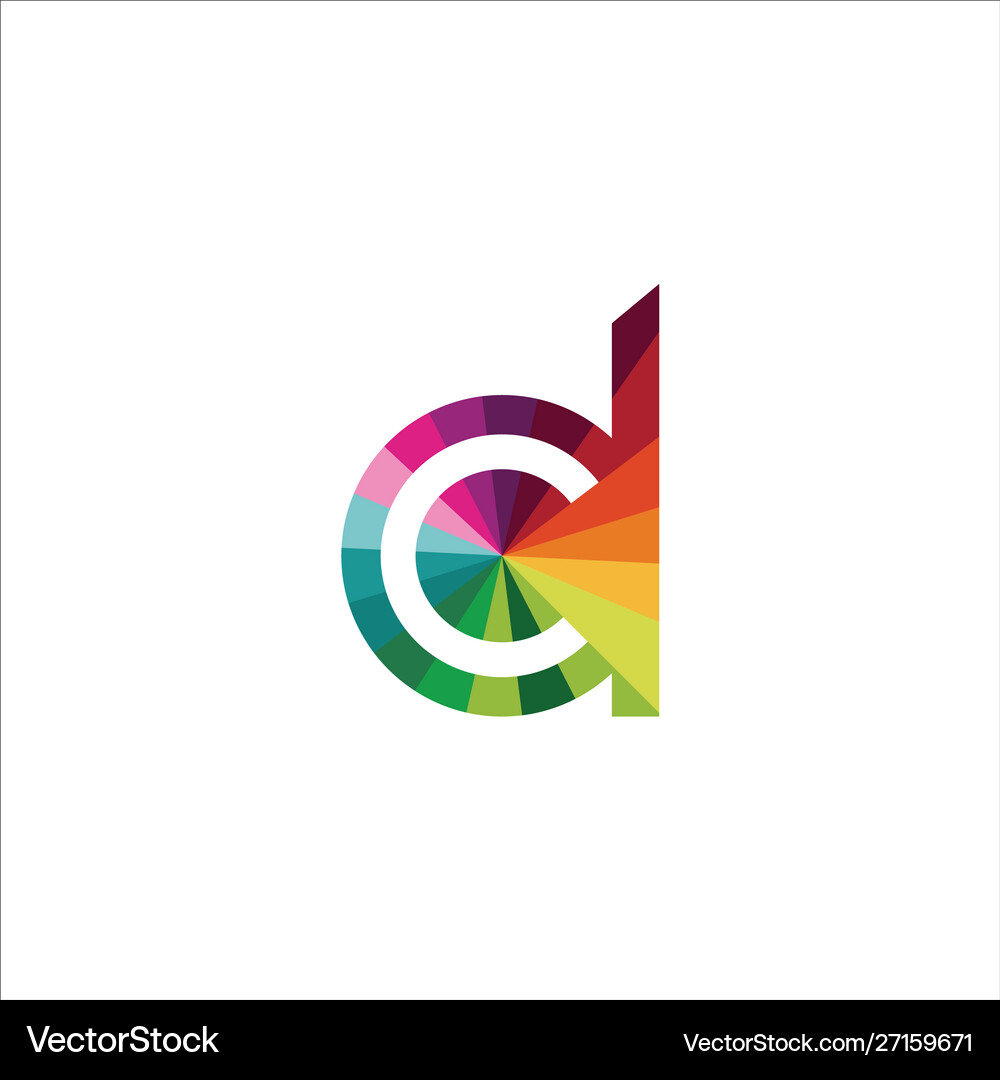 Initial logo cd dc letter design Royalty Free Vector Image