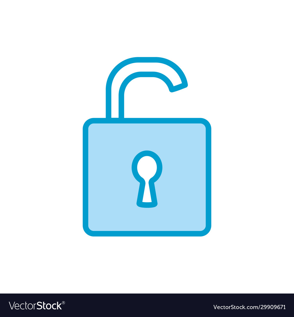 Isolated padlock line and fill style icon