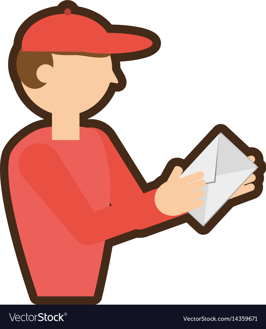 Man post mail envelope