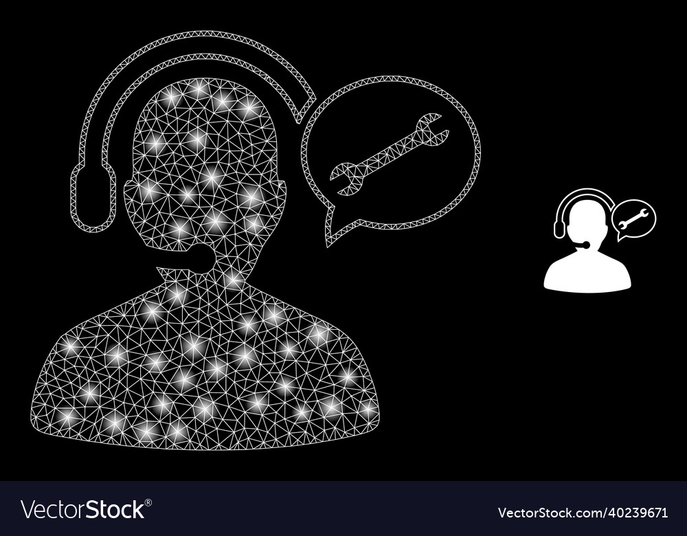 Mesh web service operator message vector image Mesh web service operator message