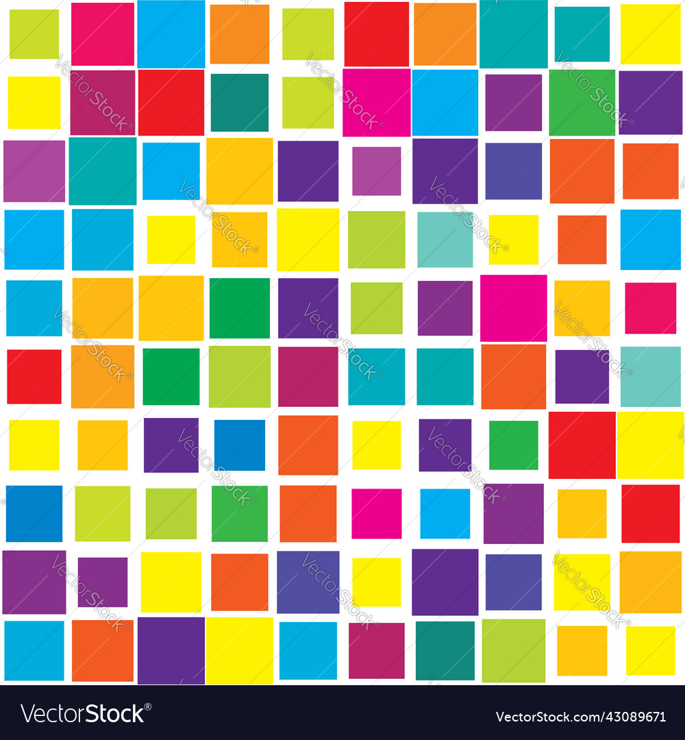 Random square tiles seamless repeatable pattern vector image Random square tiles seamless repeatable pattern