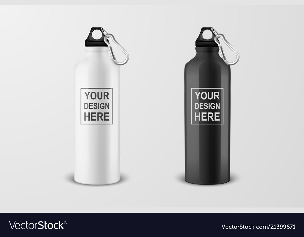 Realistic 3d white and black empty glossy Vector Image