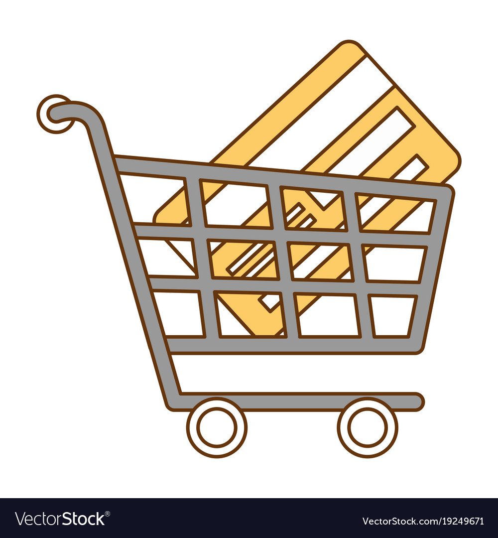 Shopping cart with credit card