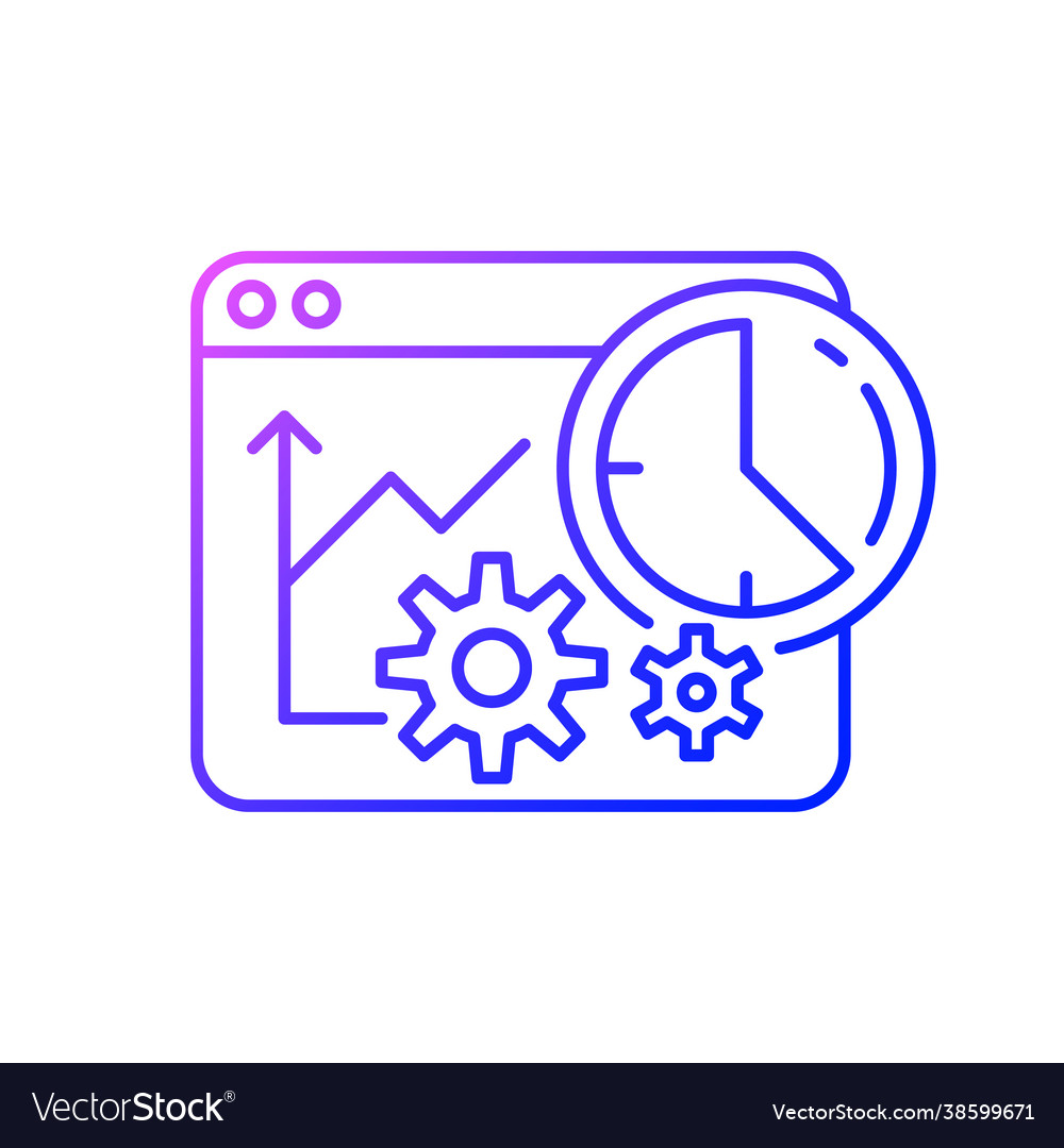 Time analysis gradient linear icon