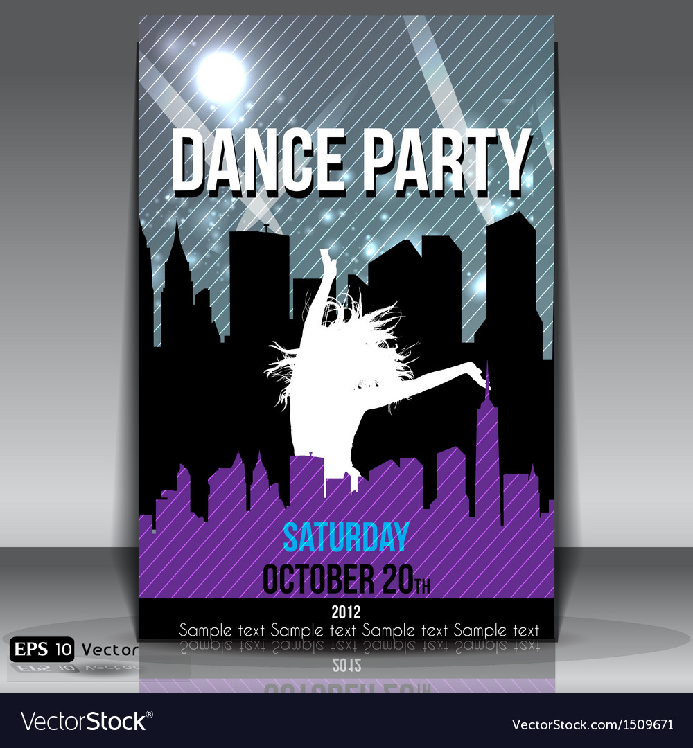 urban dance party flyer royalty free vector image