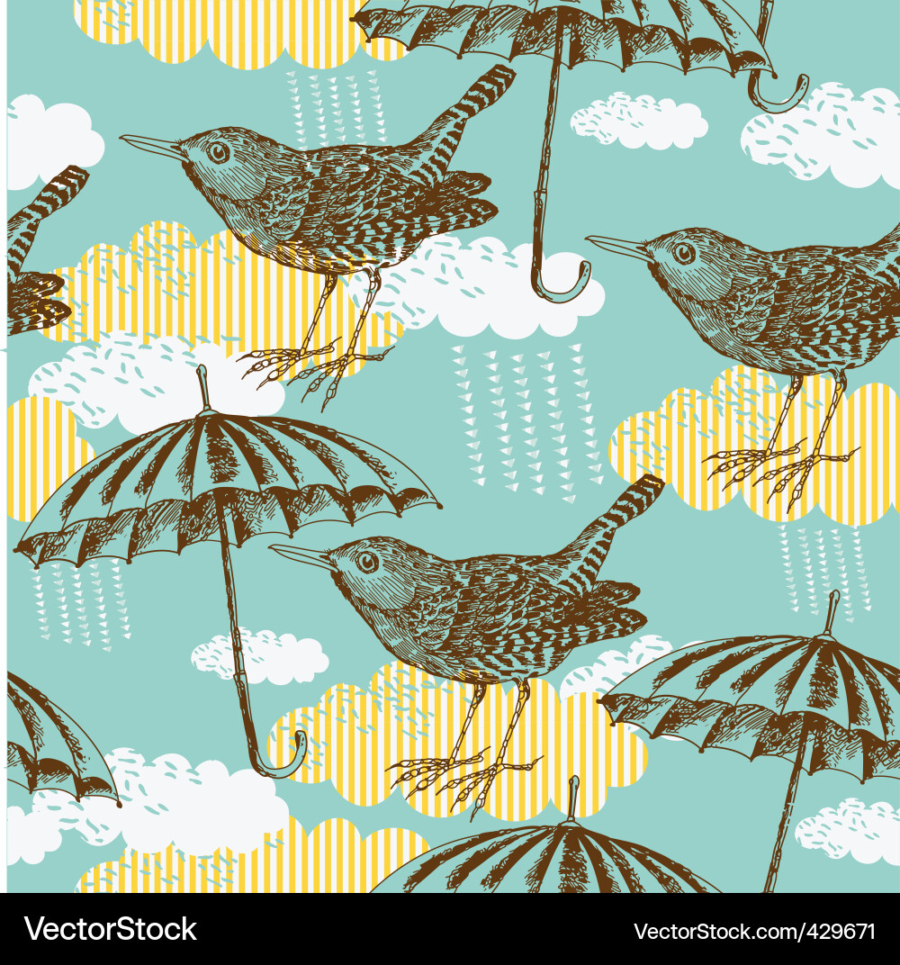 Weather Background Vector Doodles rainy weather decorative poster ...