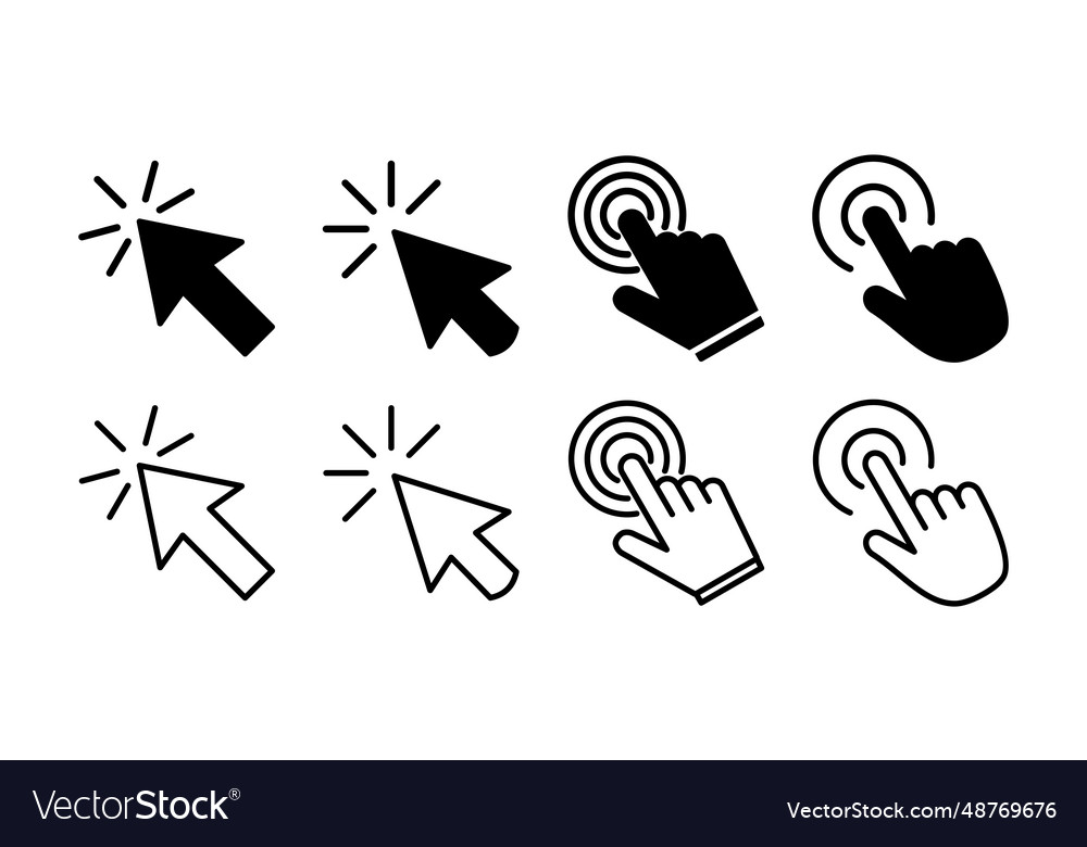Click icon cursor pointer sign