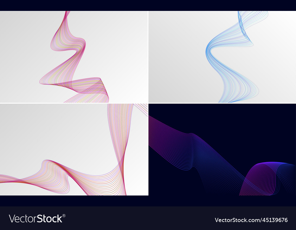 Collection of geometric minimal lines pattern set Vector Image Collection of geometric minimal lines pattern set
