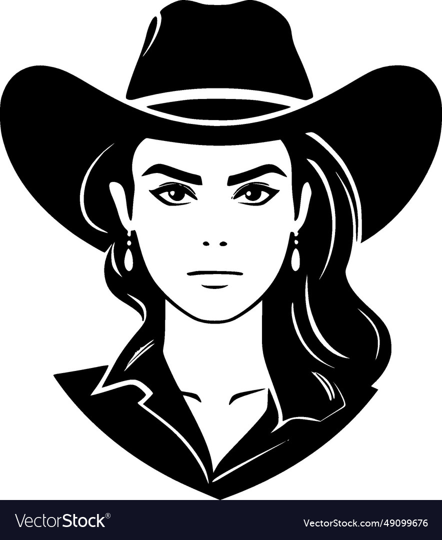 Cowgirl - high quality logo - ideal for t-shirt Vector Image