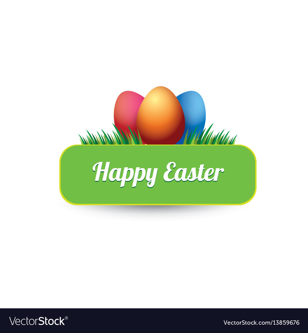 Easter green glossy button with egg