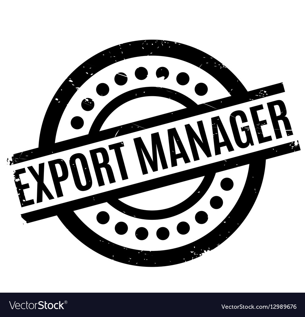 Export manager rubber stamp