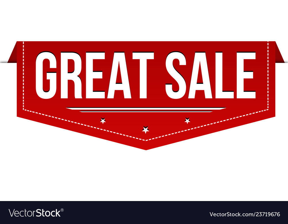 Great sale banner design Royalty Free Vector Image