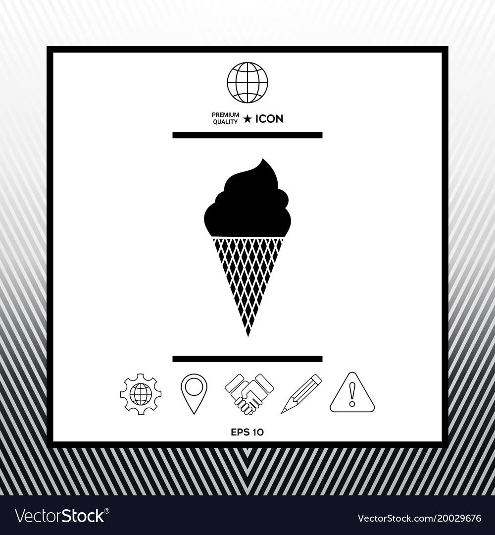 Ice cream symbol icon Royalty Free Vector Image