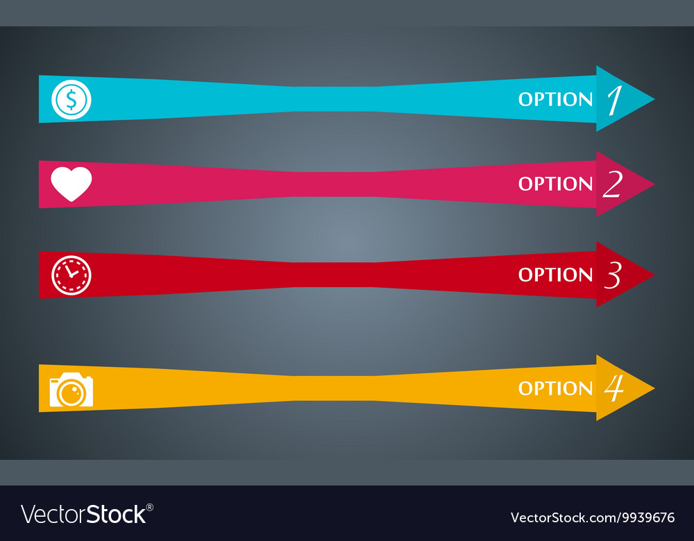 Infographics with arrows elements and icons