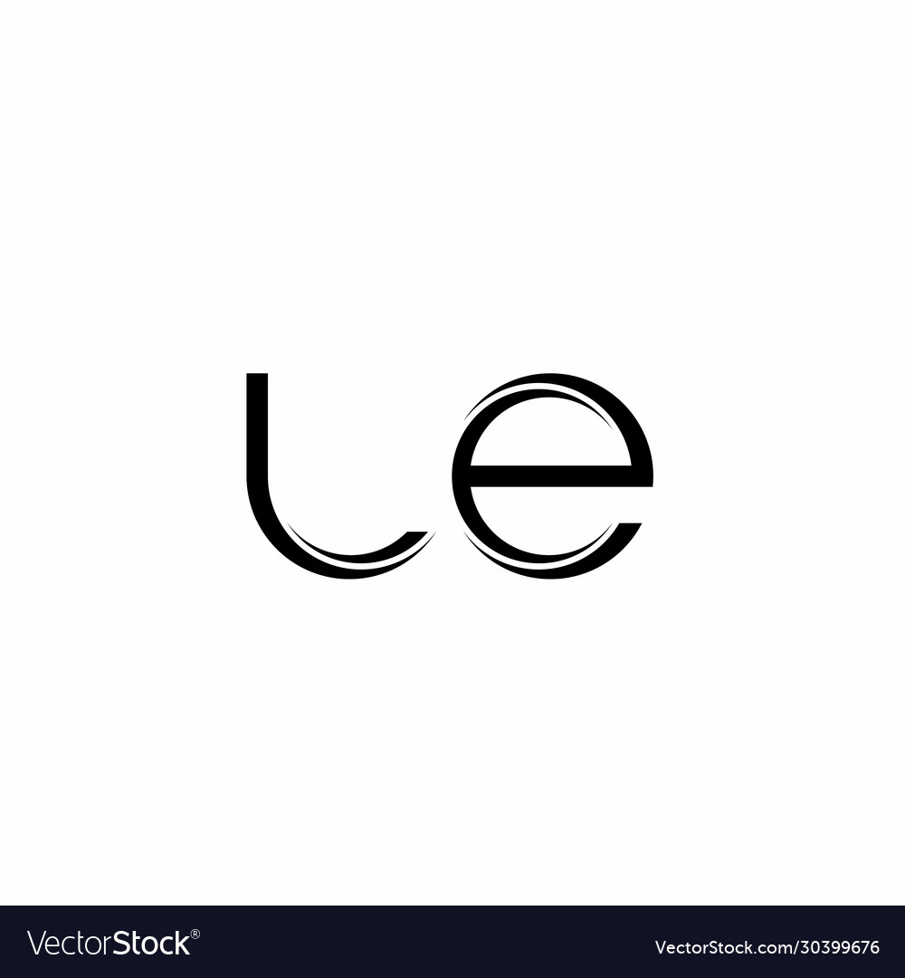 Le logo monogram with slice rounded modern design Vector Image