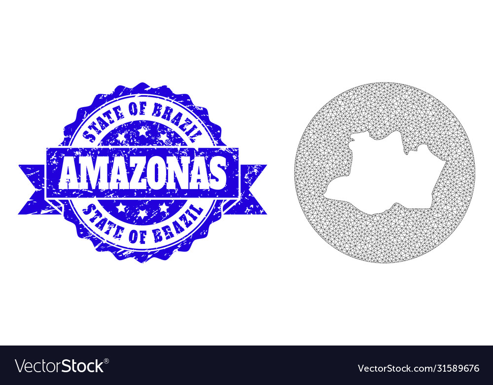 Network mesh round inverted map amazonas state