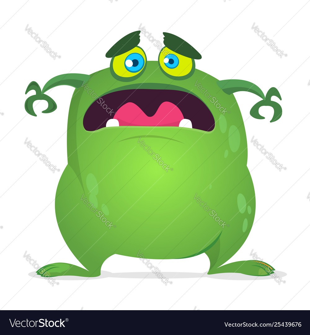 Scary cartoon monster vector image Scary cartoon monster