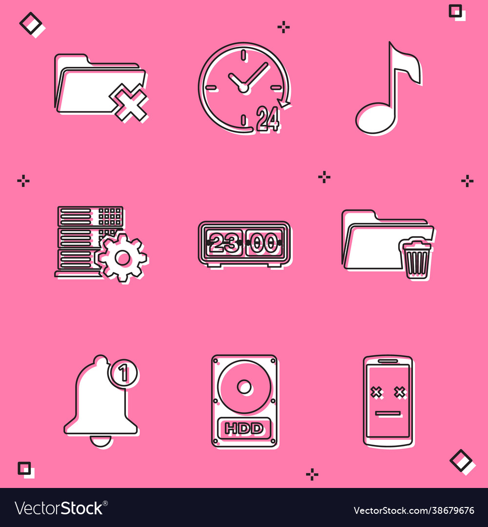 Set delete folder clock 24 hours music note