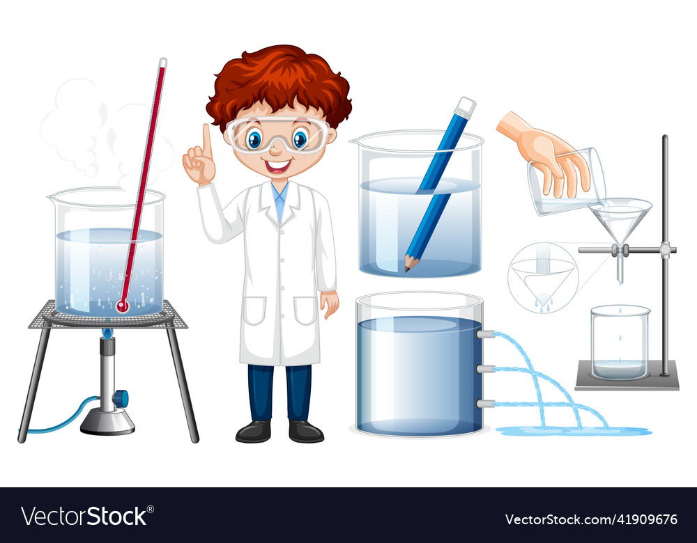 Set of equipment needed for science experiment Vector Image Set of equipment needed for science experiment