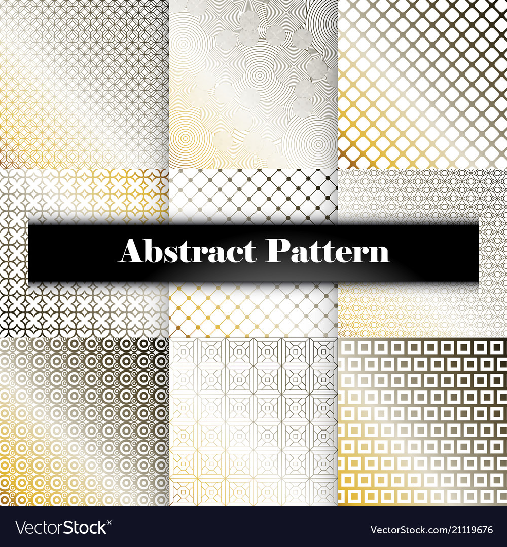 Set of seamless with large and small lines Vector Image Set of seamless with large and small lines