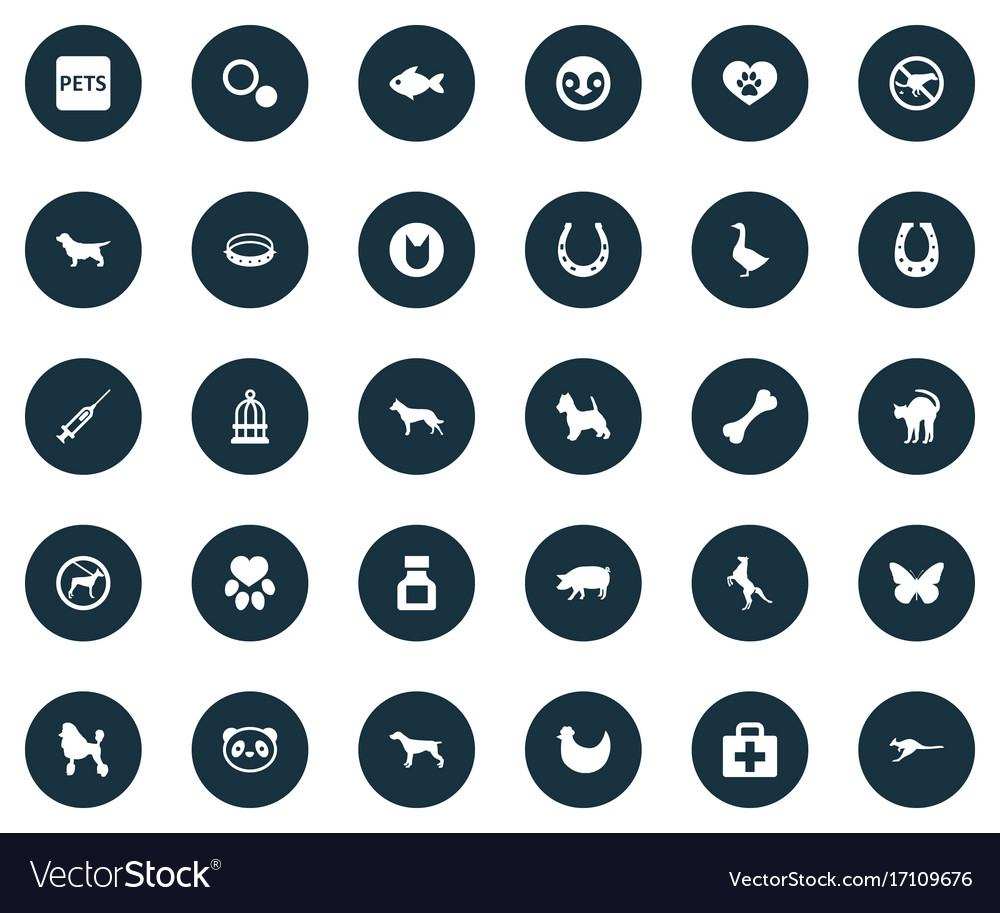 Set von einfachen Fauna-Icons