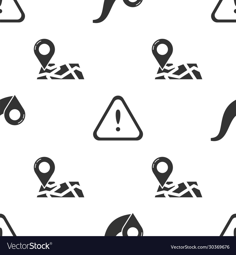 Set route location exclamation mark in triangle Vector Image Set route location exclamation mark in triangle