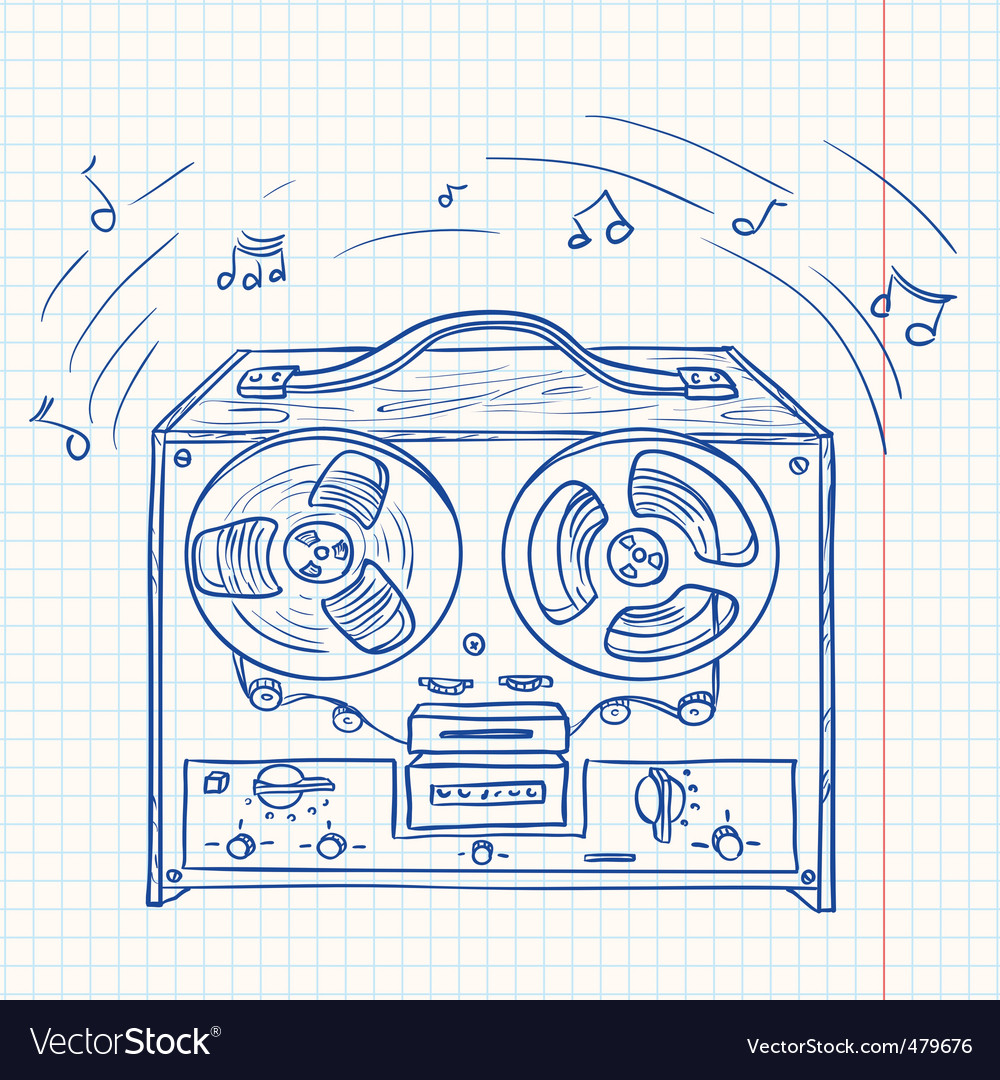 Как нарисовать магнитофон