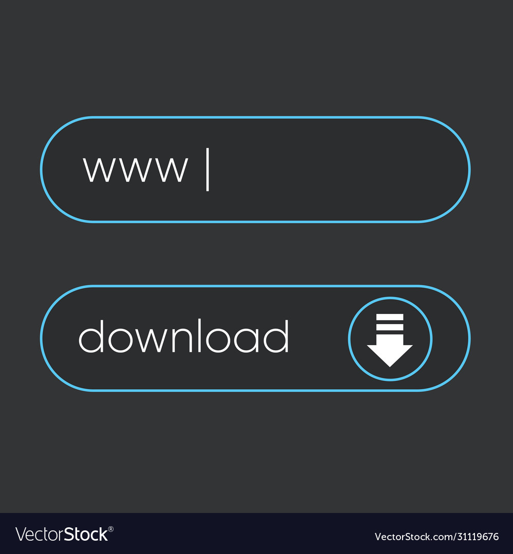 Template navigation button menu in flat style vector image Template navigation button menu in flat style