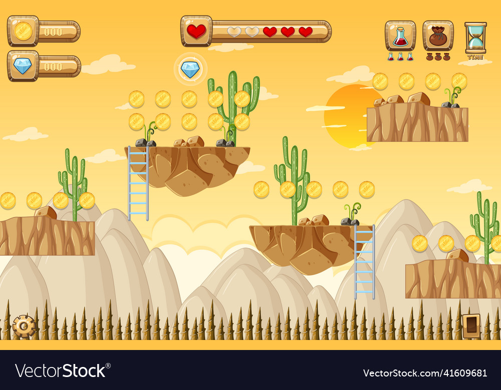 A game template desert scene