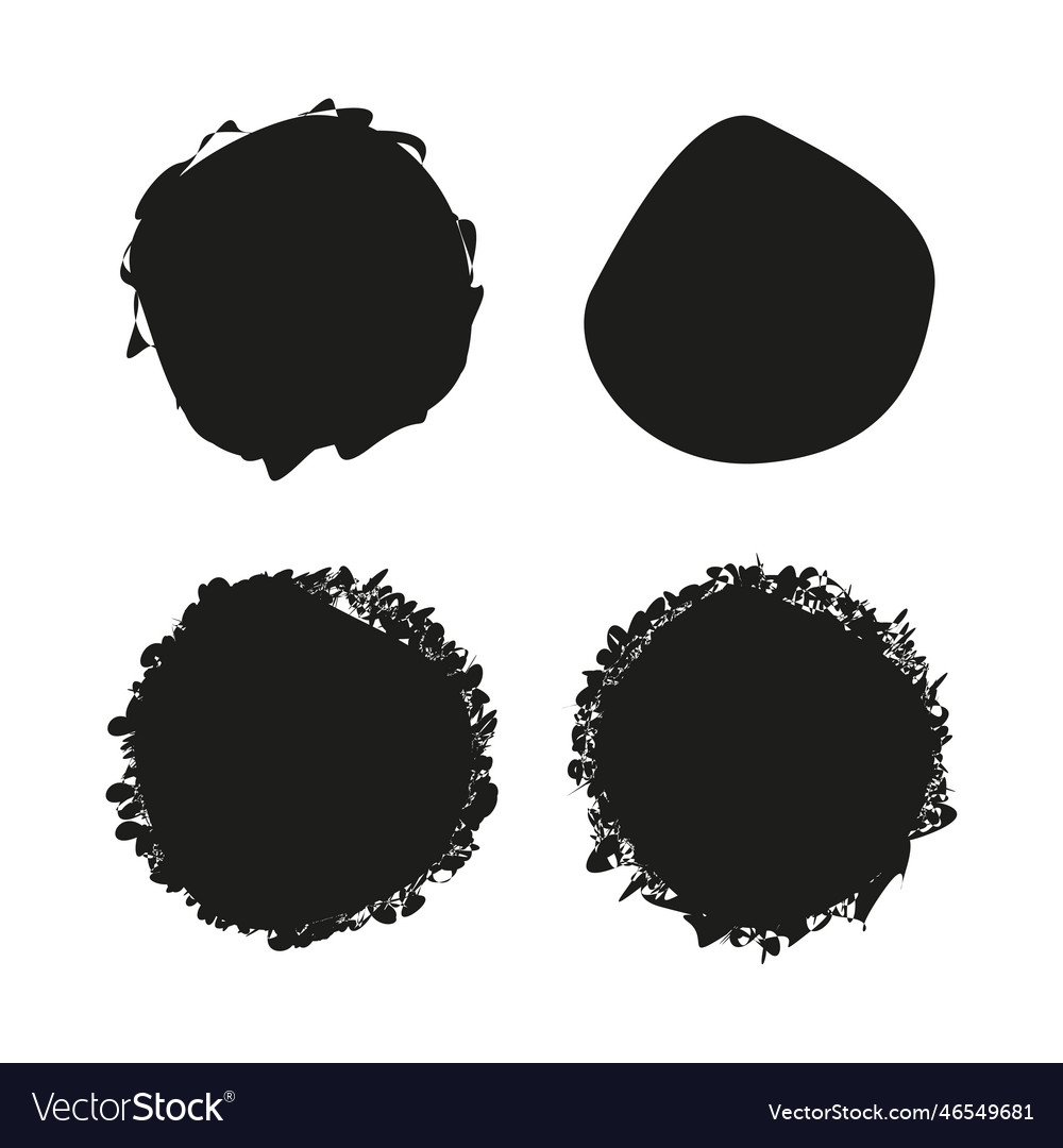 Brush spots circles in chinese style ink paint