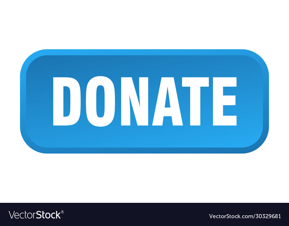 Donate button square 3d push