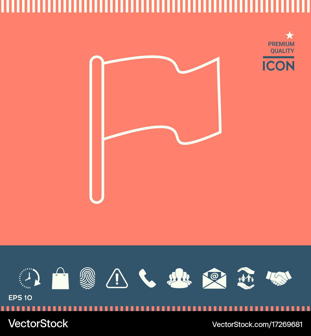 Flag linear icon Royalty Free Vector Image - VectorStock
