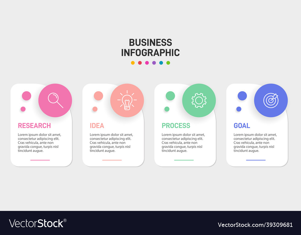 Infographic design with icons and 4 options Vector Image