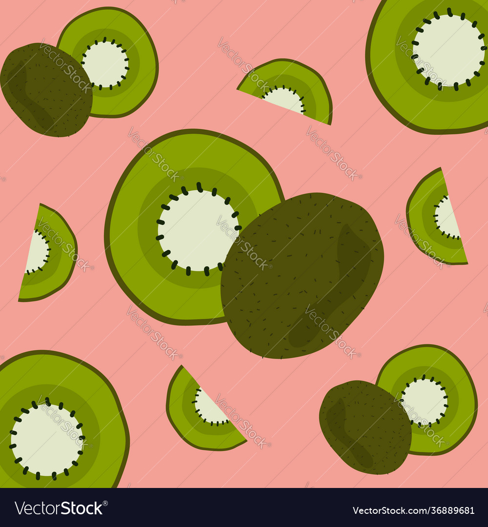 Kiwi pattern background vector image Kiwi pattern background