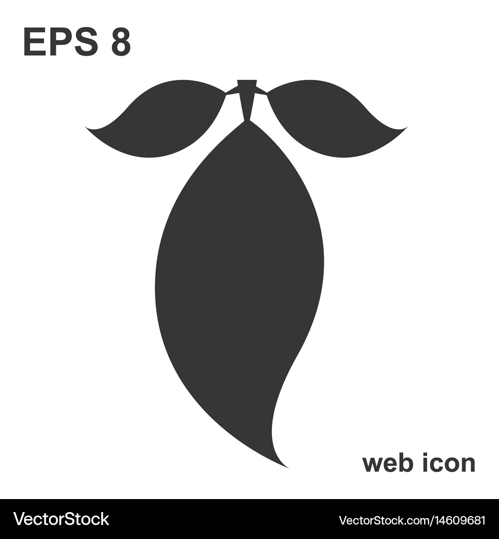 Leaf icon or element isolated Royalty Free Vector Image